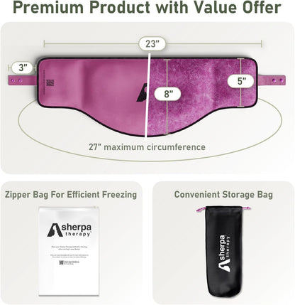Flexible Neck Ice Pack Wrap 8" x 23", Soft Gel, Hands-Free