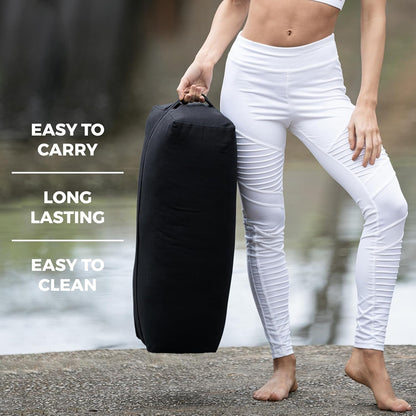 Firm Large Yoga Bolster, 24x12x6in | Bulk Workout Brick for Stretching, Pilates, and Workout, Firm and Supportive Exercise Blocks for Home, Schools, and Studios