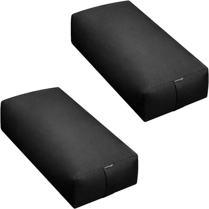 Firm Large Yoga Bolster, 24x12x6in | Bulk Workout Brick for Stretching, Pilates, and Workout, Firm and Supportive Exercise Blocks for Home, Schools, and Studios