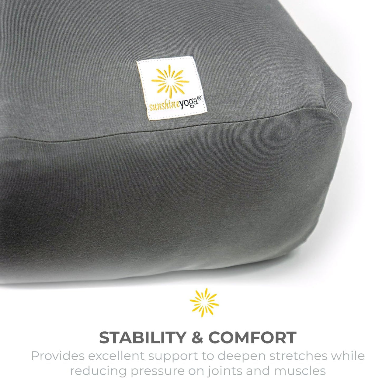 Firm Large Yoga Bolster, 24x12x6in | Bulk Workout Brick for Stretching, Pilates, and Workout, Firm and Supportive Exercise Blocks for Home, Schools, and Studios