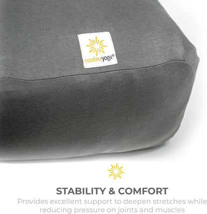 Firm Large Yoga Bolster, 24x12x6in | Bulk Workout Brick for Stretching, Pilates, and Workout, Firm and Supportive Exercise Blocks for Home, Schools, and Studios