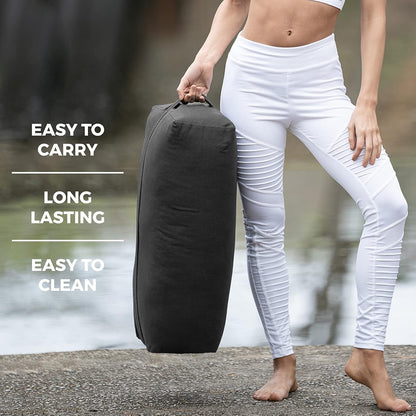 Firm Large Yoga Bolster, 24x12x6in | Bulk Workout Brick for Stretching, Pilates, and Workout, Firm and Supportive Exercise Blocks for Home, Schools, and Studios