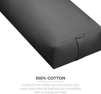 Firm Large Yoga Bolster, 24x12x6in | Bulk Workout Brick for Stretching, Pilates, and Workout, Firm and Supportive Exercise Blocks for Home, Schools, and Studios