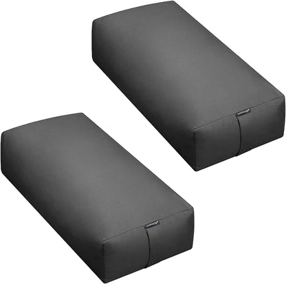 Firm Large Yoga Bolster, 24x12x6in | Bulk Workout Brick for Stretching, Pilates, and Workout, Firm and Supportive Exercise Blocks for Home, Schools, and Studios