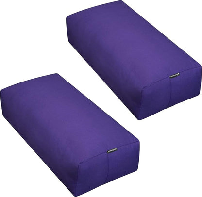Firm Large Yoga Bolster, 24x12x6in | Bulk Workout Brick for Stretching, Pilates, and Workout, Firm and Supportive Exercise Blocks for Home, Schools, and Studios