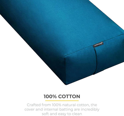 Firm Large Yoga Bolster, 24x12x6in | Bulk Workout Brick for Stretching, Pilates, and Workout, Firm and Supportive Exercise Blocks for Home, Schools, and Studios