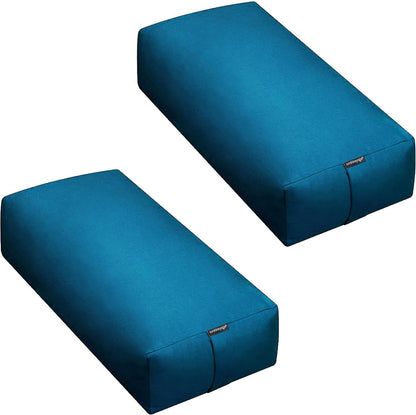 Firm Large Yoga Bolster, 24x12x6in | Bulk Workout Brick for Stretching, Pilates, and Workout, Firm and Supportive Exercise Blocks for Home, Schools, and Studios