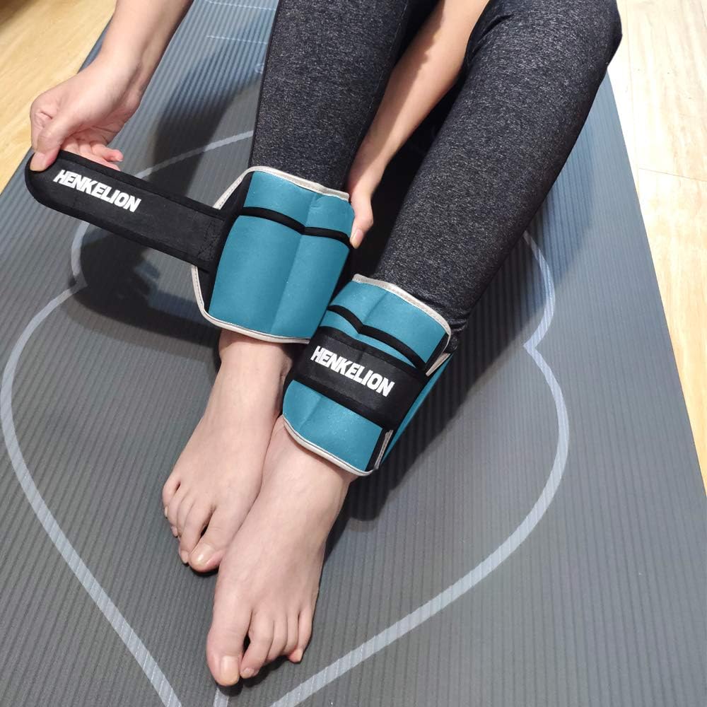 1 Pair 2 3 5 10 Lbs Adjustable Ankle Weights for Women Men Kids, Strength Training Wrist and Ankle Weights Sets for Gym, Fitness Workout, Running, Lifting - Black Grey Pink Blue Purple
