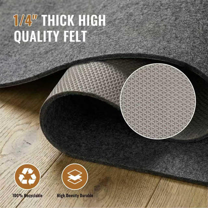 Felt Rug Pad, 2 x 3 Ft Rubber Non-Slip Rug Pad Gripper, Keep Rugs Secure and in Place, Extra Strong Under Carpet Mat Cushion - for All Floors