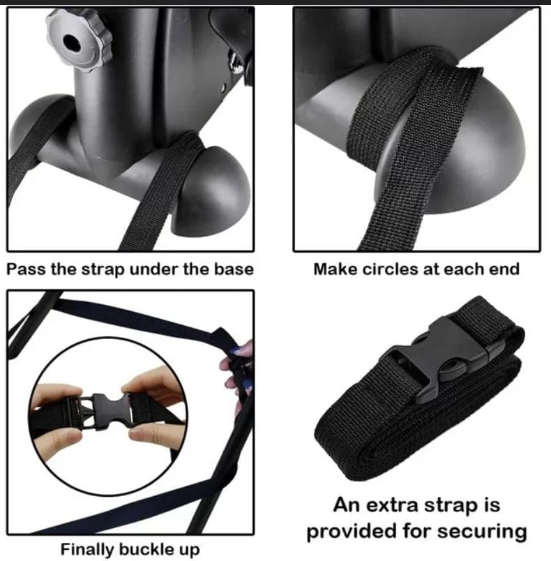Mini Exercise Bike, Under Desk Bike Pedal Exerciser Portable Foot Cycle Arm & Leg Peddler Machine with LCD Screen Displays