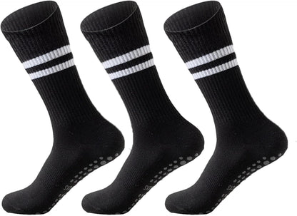 Pilates Socks With Grips for Women:Cute Non Slip Crew Gripper Yoga Sock-Grippy Sticky for Hospital/Dance Barre/Workout