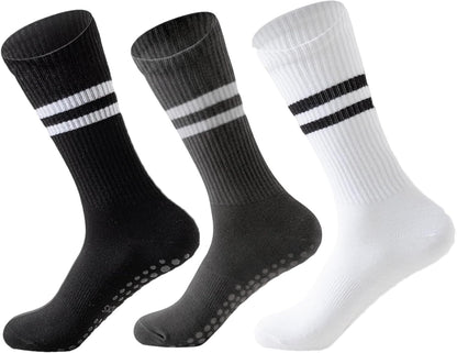 Pilates Socks With Grips for Women:Cute Non Slip Crew Gripper Yoga Sock-Grippy Sticky for Hospital/Dance Barre/Workout