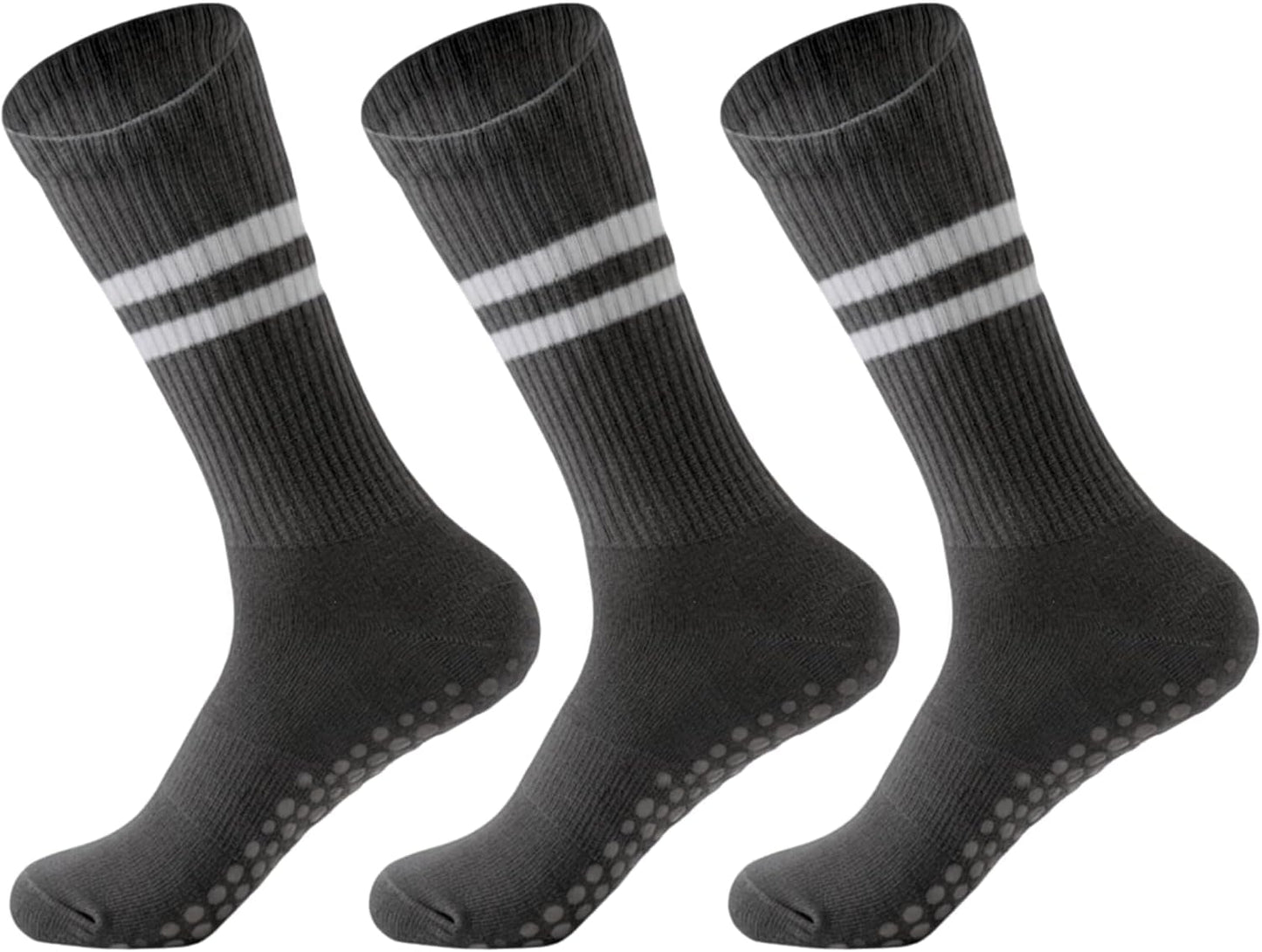 Pilates Socks With Grips for Women:Cute Non Slip Crew Gripper Yoga Sock-Grippy Sticky for Hospital/Dance Barre/Workout