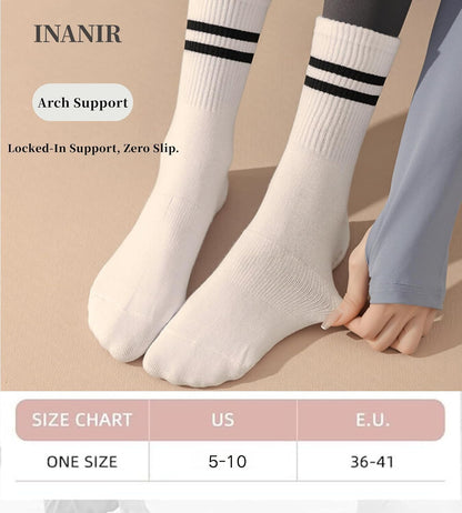 Pilates Socks With Grips for Women:Cute Non Slip Crew Gripper Yoga Sock-Grippy Sticky for Hospital/Dance Barre/Workout