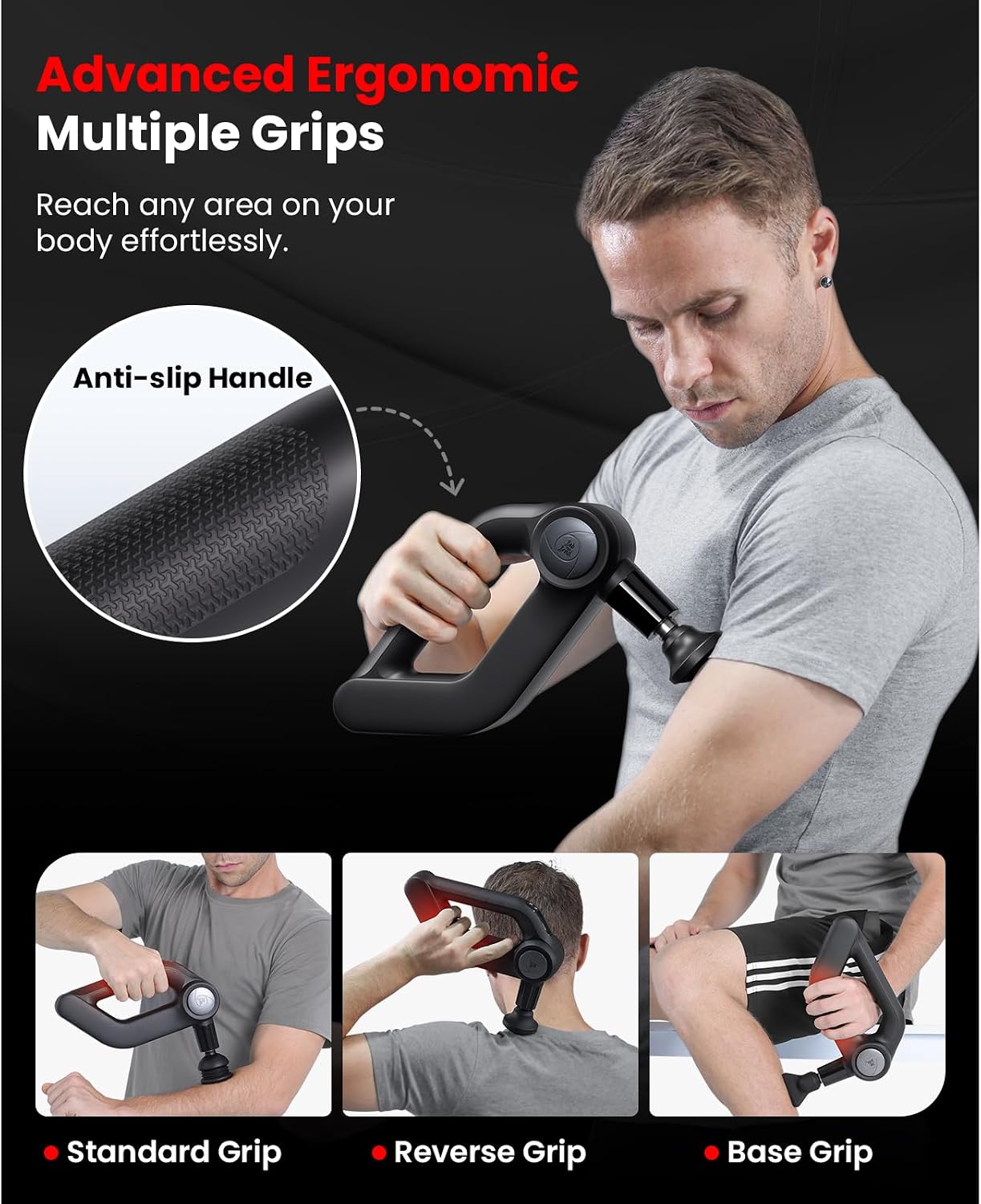 D5 Pro Plus Handheld Massage Gun with Heat, FSA-HSA Eligible Deep Tissue Percussion Massage Gun, Powerful Muscle Massager for Athletes Fitness Workout & Daily Recovery, Birthday Gift