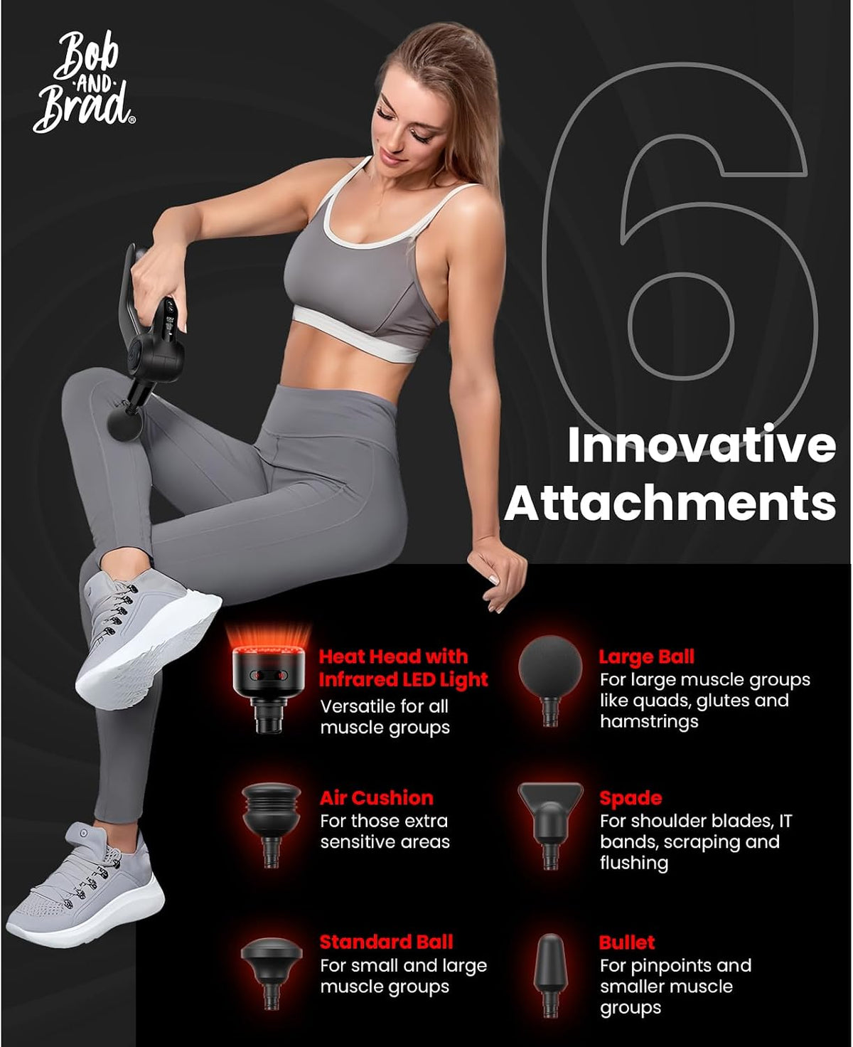 D5 Pro Plus Handheld Massage Gun with Heat, FSA-HSA Eligible Deep Tissue Percussion Massage Gun, Powerful Muscle Massager for Athletes Fitness Workout & Daily Recovery, Birthday Gift
