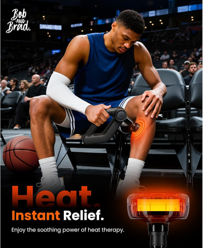 D5 Pro Plus Handheld Massage Gun with Heat, FSA-HSA Eligible Deep Tissue Percussion Massage Gun, Powerful Muscle Massager for Athletes Fitness Workout & Daily Recovery, Birthday Gift