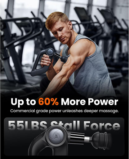 D5 Pro Plus Handheld Massage Gun with Heat, FSA-HSA Eligible Deep Tissue Percussion Massage Gun, Powerful Muscle Massager for Athletes Fitness Workout & Daily Recovery, Birthday Gift