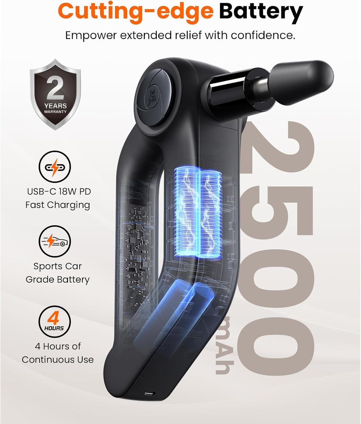 D5 Pro Plus Handheld Massage Gun with Heat, FSA-HSA Eligible Deep Tissue Percussion Massage Gun, Powerful Muscle Massager for Athletes Fitness Workout & Daily Recovery, Birthday Gift