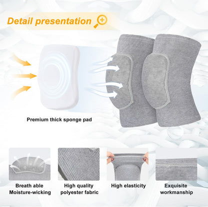 Volleyball Knee Pads for Dancers, Soft Breathable Knee Pads for Men Women Kids Knees Protective, Knee Brace for Volleyball Football Dance Yoga Tennis Running Cycling Workout Climbing