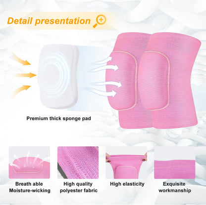 Volleyball Knee Pads for Dancers, Soft Breathable Knee Pads for Men Women Kids Knees Protective, Knee Brace for Volleyball Football Dance Yoga Tennis Running Cycling Workout Climbing