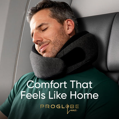 Travel Neck Pillow for Airplanes, Long Haul Flight Kit, Grey