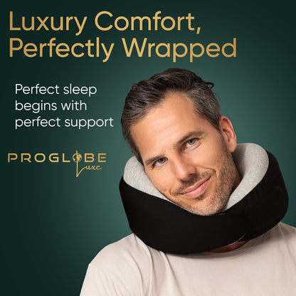 Travel Neck Pillow for Airplanes, Long Haul Flight Kit, Grey