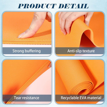 16 Pack 68" x 24" x 4 mm Yoga Mats Bulk Gym Bundle Thick Eva for Kids and Adult Latex Free Exercise with Non Slip Texture for Outdoor Yoga, Workout or Pilates