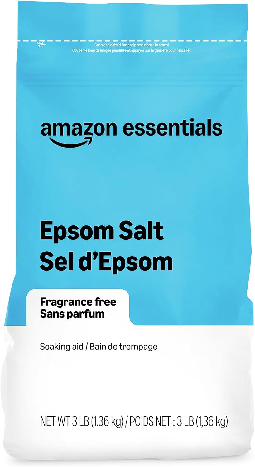 Epsom Salt Soak, Magnesium Sulfate USP, 3 Pound, 1-Pack (Previously Amazon Basics)
