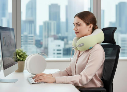 Travel Neck Pillow,Memory Foam Airplane Pillow, Pink