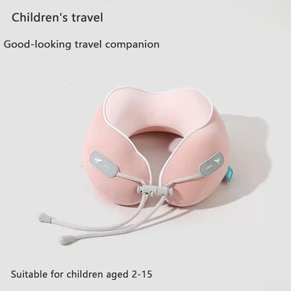 Travel Neck Pillow,Memory Foam Airplane Pillow, Pink