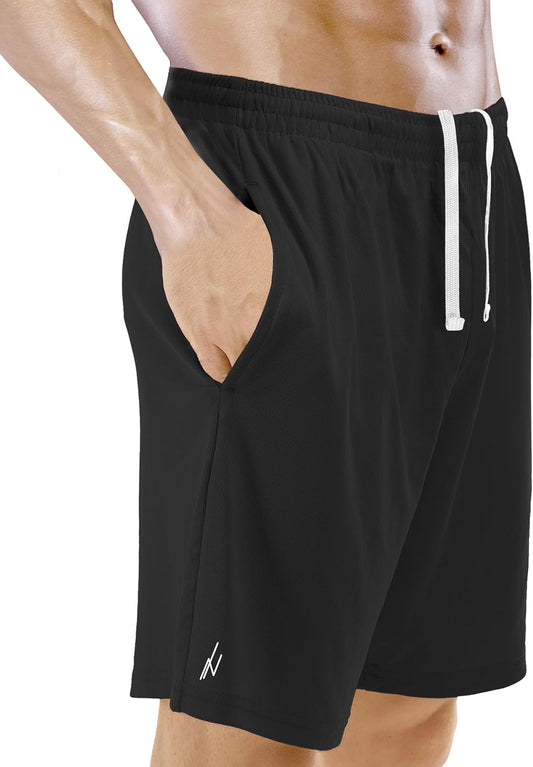5 Pack Men's Athletic Shorts Quick Dry Loose-Fit Lightweight Running Workout Gym Shorts with Pockets