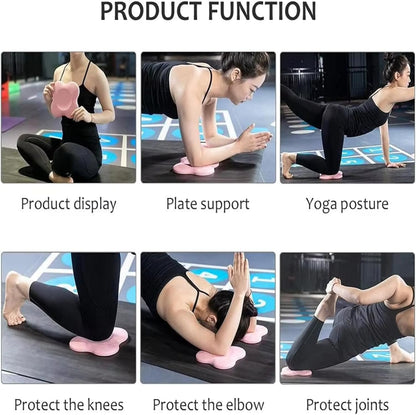 Yoga Knee Guards (Set of 2) - Male and Female Yoga Props and Accessories for Fitness, Travel, Meditation, Kneeling, Balance, Floor, Pilates Pads for Knee and Elbow