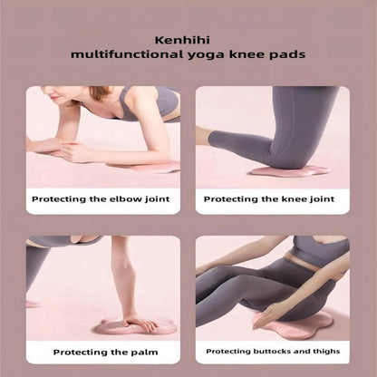 Yoga Knee Guards (Set of 2) - Male and Female Yoga Props and Accessories for Fitness, Travel, Meditation, Kneeling, Balance, Floor, Pilates Pads for Knee and Elbow