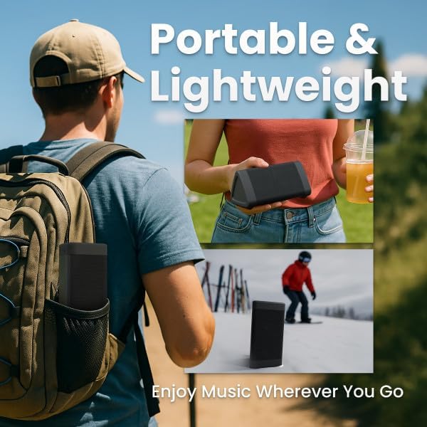 OontZ Angle 3 (4th Gen) – Portable Bluetooth Speaker, 12W Stereo Sound, 24 Hour Playtime, Rich Bass, 100 Foot Wireless Range, Waterproof, Home, Outdoor, Travel, Great Gift (Black)