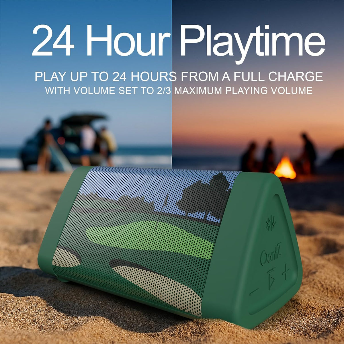OontZ Angle 3 (4th Gen) – Portable Bluetooth Speaker, 12W Stereo Sound, 24 Hour Playtime, Rich Bass, 100 Foot Wireless Range, Waterproof, Home, Outdoor, Travel, Great Gift (Black)
