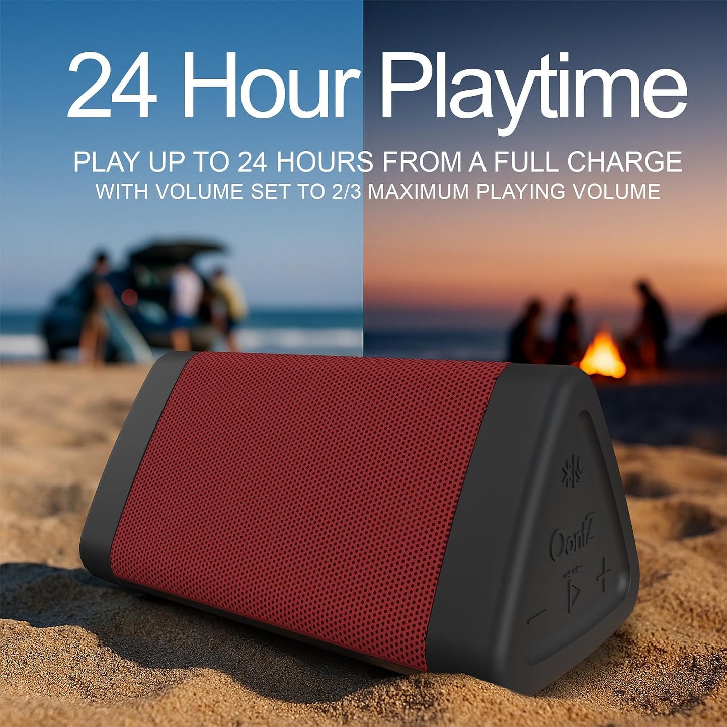 OontZ Angle 3 (4th Gen) – Portable Bluetooth Speaker, 12W Stereo Sound, 24 Hour Playtime, Rich Bass, 100 Foot Wireless Range, Waterproof, Home, Outdoor, Travel, Great Gift (Black)