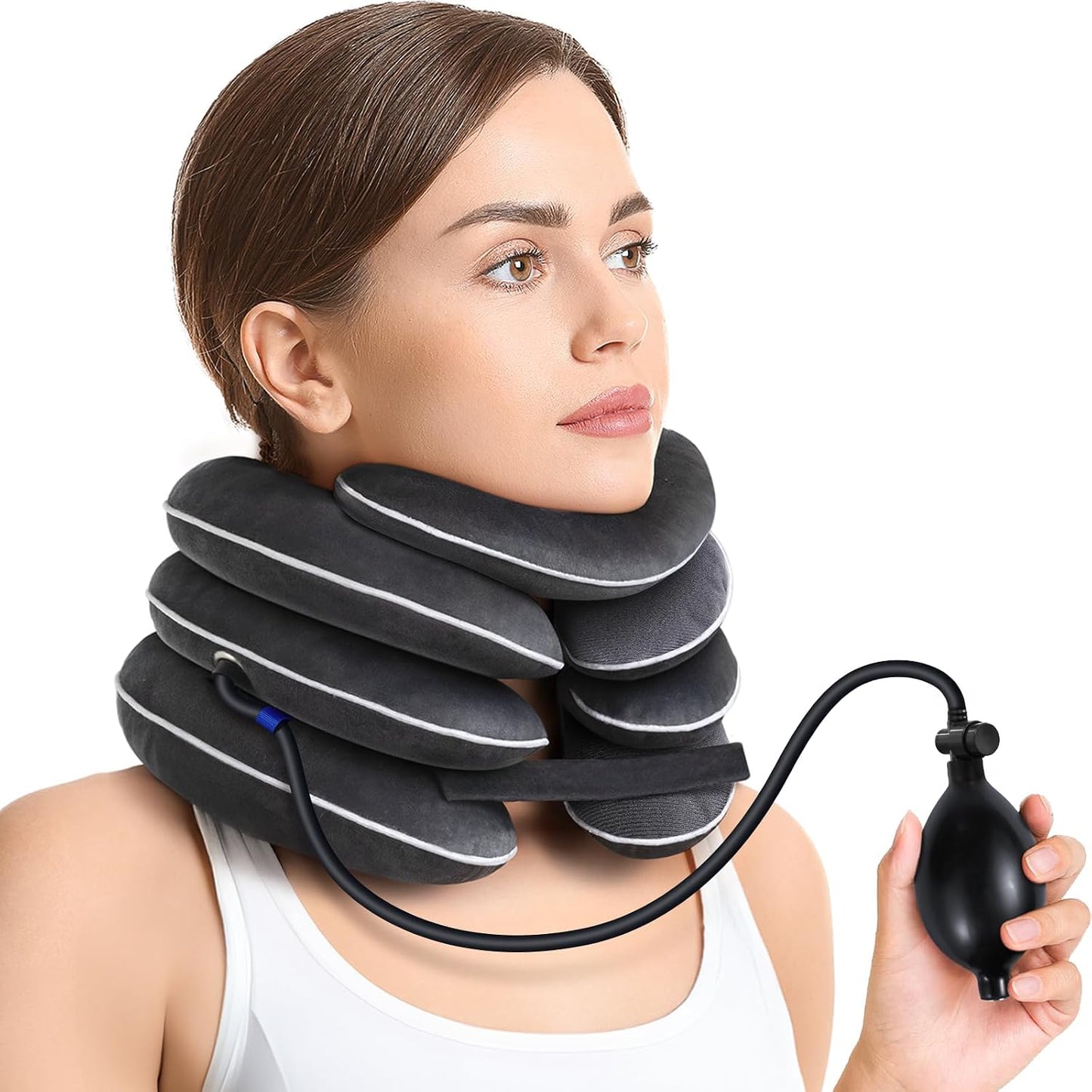 Inflatable Neck Stretcher with Chin-Up for Effective Neck Pain Relief