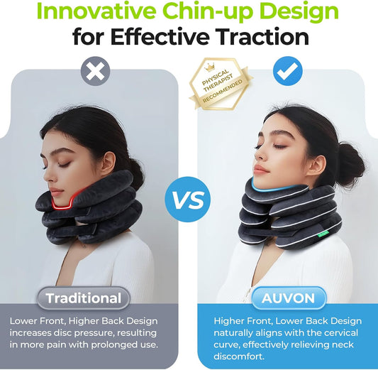 Inflatable Neck Stretcher with Chin-Up for Effective Neck Pain Relief