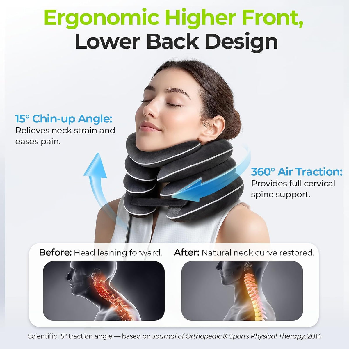 Inflatable Neck Stretcher with Chin-Up for Effective Neck Pain Relief