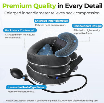 Inflatable Neck Stretcher with Chin-Up for Effective Neck Pain Relief