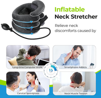 Inflatable Neck Stretcher with Chin-Up for Effective Neck Pain Relief