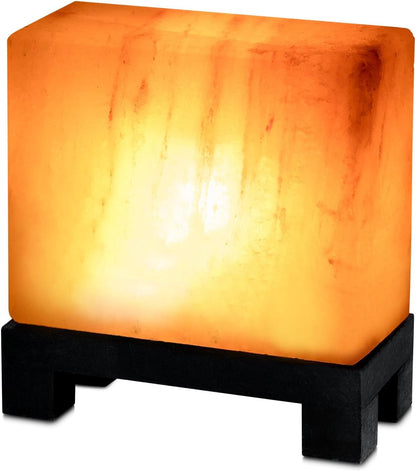 Himalayan Salt Lamp Bowl with 6 Himalayan Salt Massage Stones, Dimmable Pink Rock Salt Lamp for Bedroom, Office Desk & Meditation Room, Spa Decor, Relaxation Home Decor Gifts for Men & Women