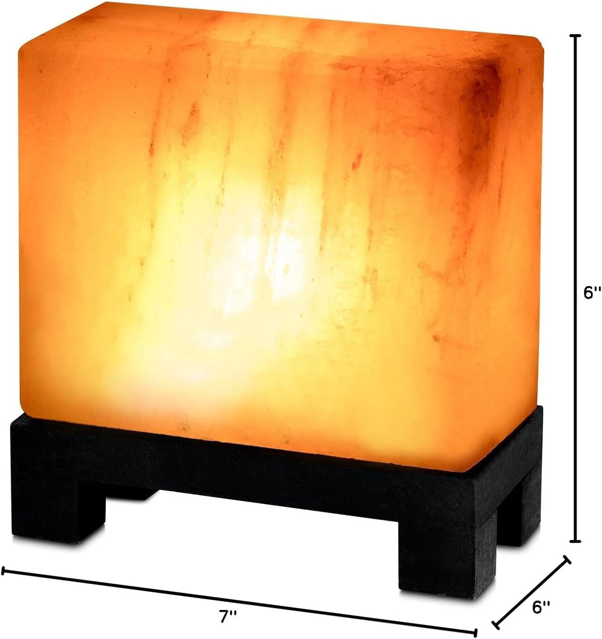 Himalayan Salt Lamp Bowl with 6 Himalayan Salt Massage Stones, Dimmable Pink Rock Salt Lamp for Bedroom, Office Desk & Meditation Room, Spa Decor, Relaxation Home Decor Gifts for Men & Women