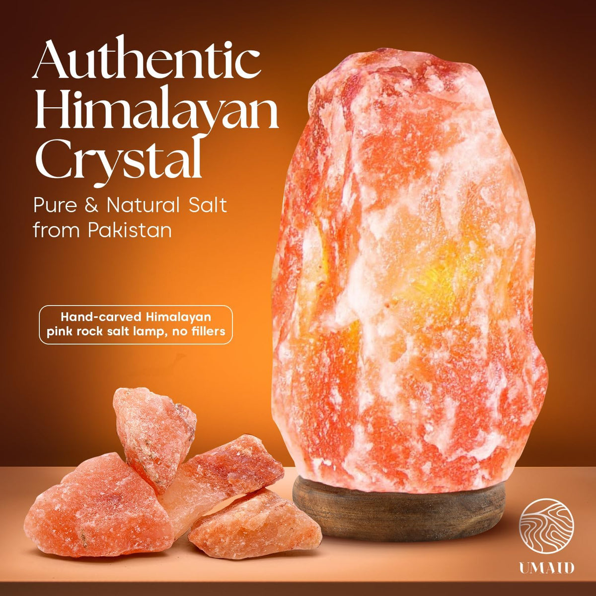 Himalayan Salt Lamp Bowl with 6 Himalayan Salt Massage Stones, Dimmable Pink Rock Salt Lamp for Bedroom, Office Desk & Meditation Room, Spa Decor, Relaxation Home Decor Gifts for Men & Women