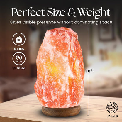 Himalayan Salt Lamp Bowl with 6 Himalayan Salt Massage Stones, Dimmable Pink Rock Salt Lamp for Bedroom, Office Desk & Meditation Room, Spa Decor, Relaxation Home Decor Gifts for Men & Women