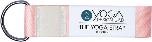 The Yoga Strap | Luxurious, Extra Long, Super Soft, Eco Printed | Studio Quality, Adjustable | Safely Stretch Further and Hold Longer | 8 ft Long