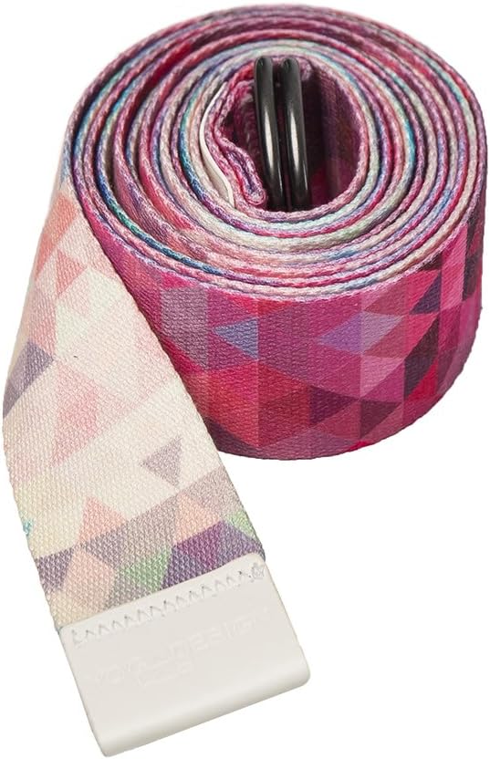 The Yoga Strap | Luxurious, Extra Long, Super Soft, Eco Printed | Studio Quality, Adjustable | Safely Stretch Further and Hold Longer | 8 ft Long