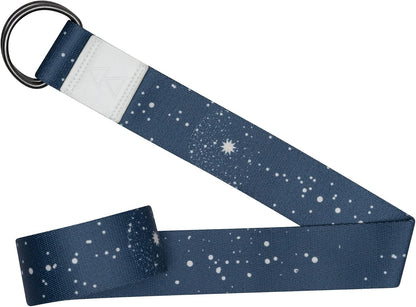 The Yoga Strap | Luxurious, Extra Long, Super Soft, Eco Printed | Studio Quality, Adjustable | Safely Stretch Further and Hold Longer | 8 ft Long