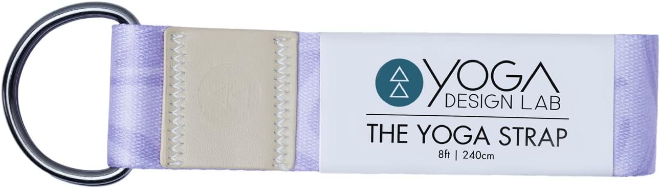 The Yoga Strap | Luxurious, Extra Long, Super Soft, Eco Printed | Studio Quality, Adjustable | Safely Stretch Further and Hold Longer | 8 ft Long